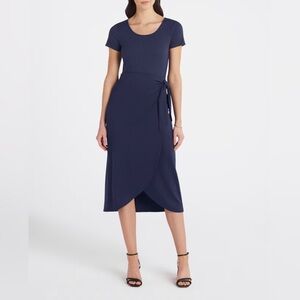 Nine Britton Navy Blue Wrap Dress